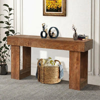 Console Rustique Effet Bois