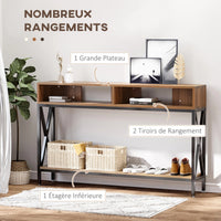 Console d'entrée avec étagère basse
