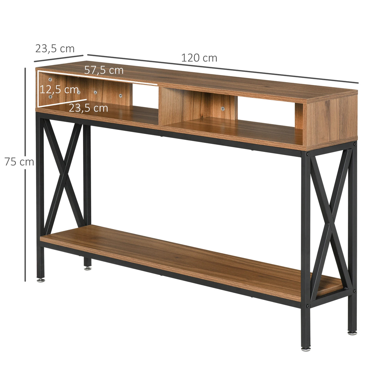 Console d'entrée avec étagère basse