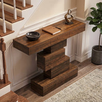 Console d'entrée — Structure métal et plateau bois, style industriel