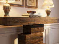 Console d'entrée — Structure métal et plateau bois, style industriel