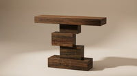 Console d'entrée — Structure métal et plateau bois, style industriel