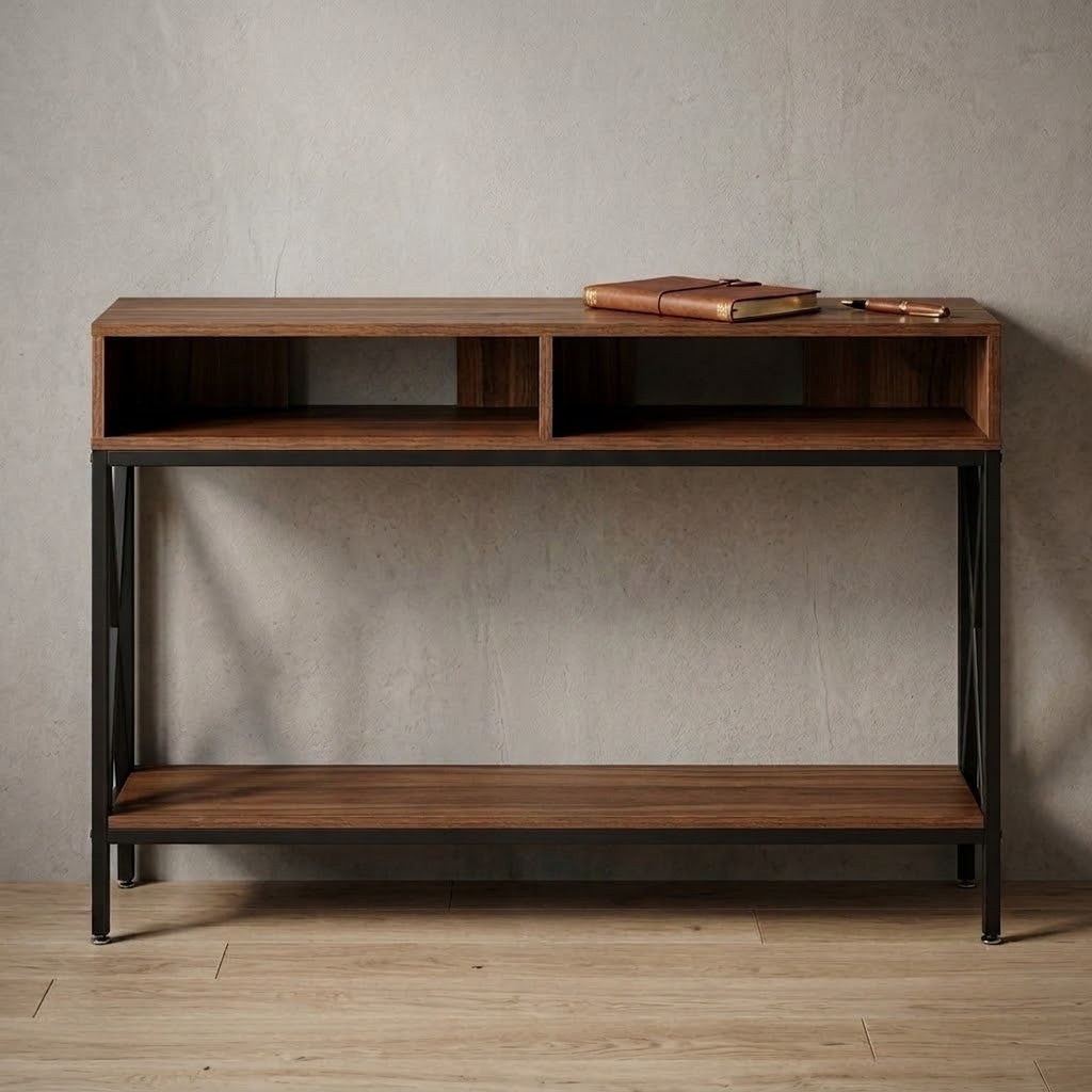Console d'entrée avec étagère basse
