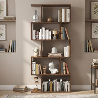 Étagère bibliothèque forme S – Rangement 5 niveaux