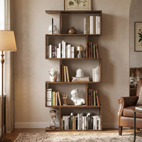 Étagère bibliothèque forme S – Rangement 5 niveaux