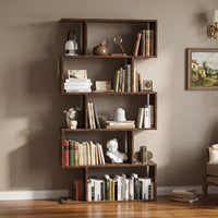 Étagère bibliothèque forme S – Rangement 5 niveaux