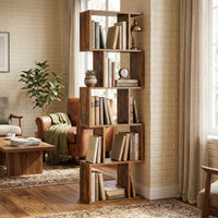 Bibliothèque Design en S 6 Niveaux – Style Moderne