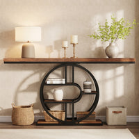 Console d'Entrée 5 Niveaux en Bois – Meuble Fin