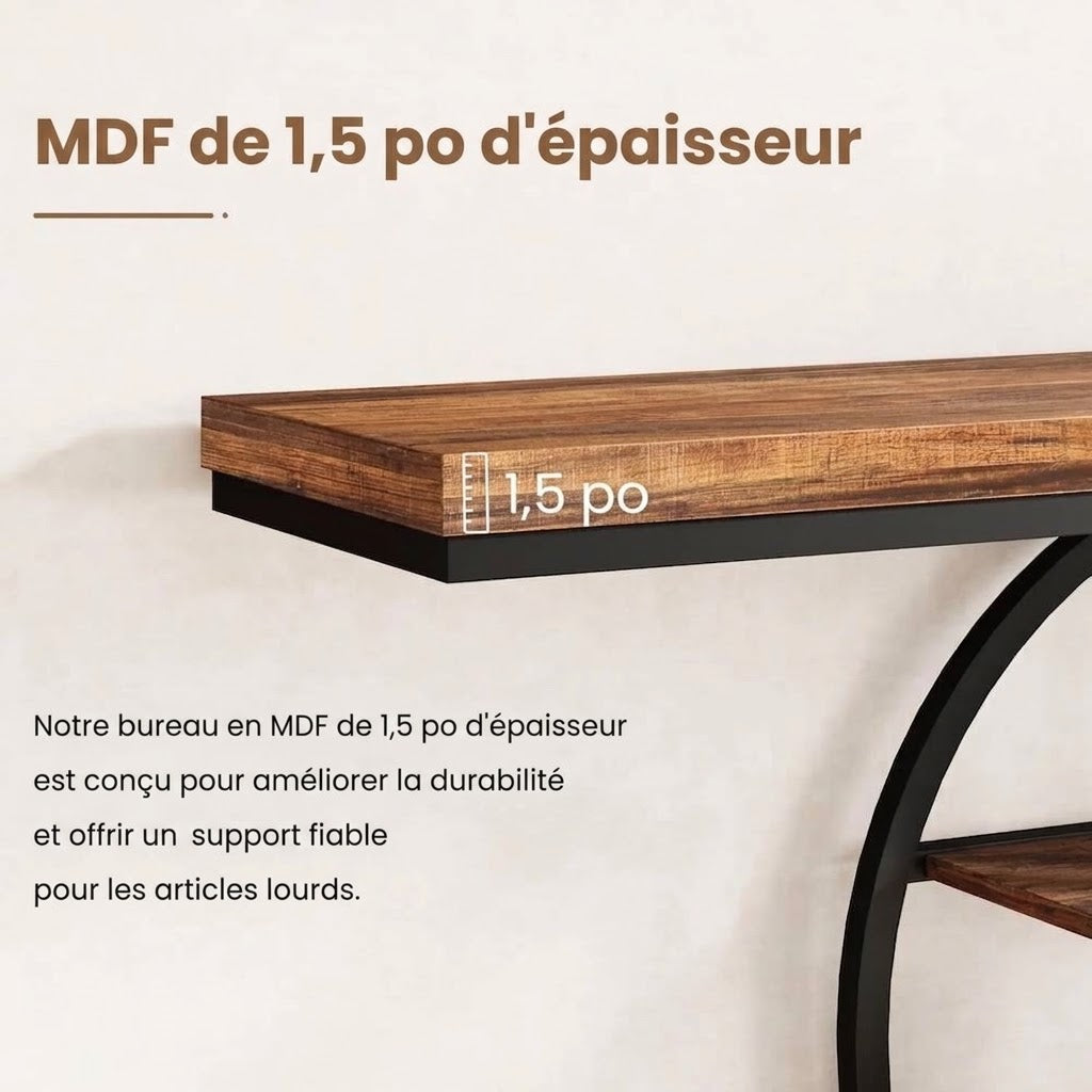 Console d'Entrée 5 Niveaux en Bois – Meuble Fin