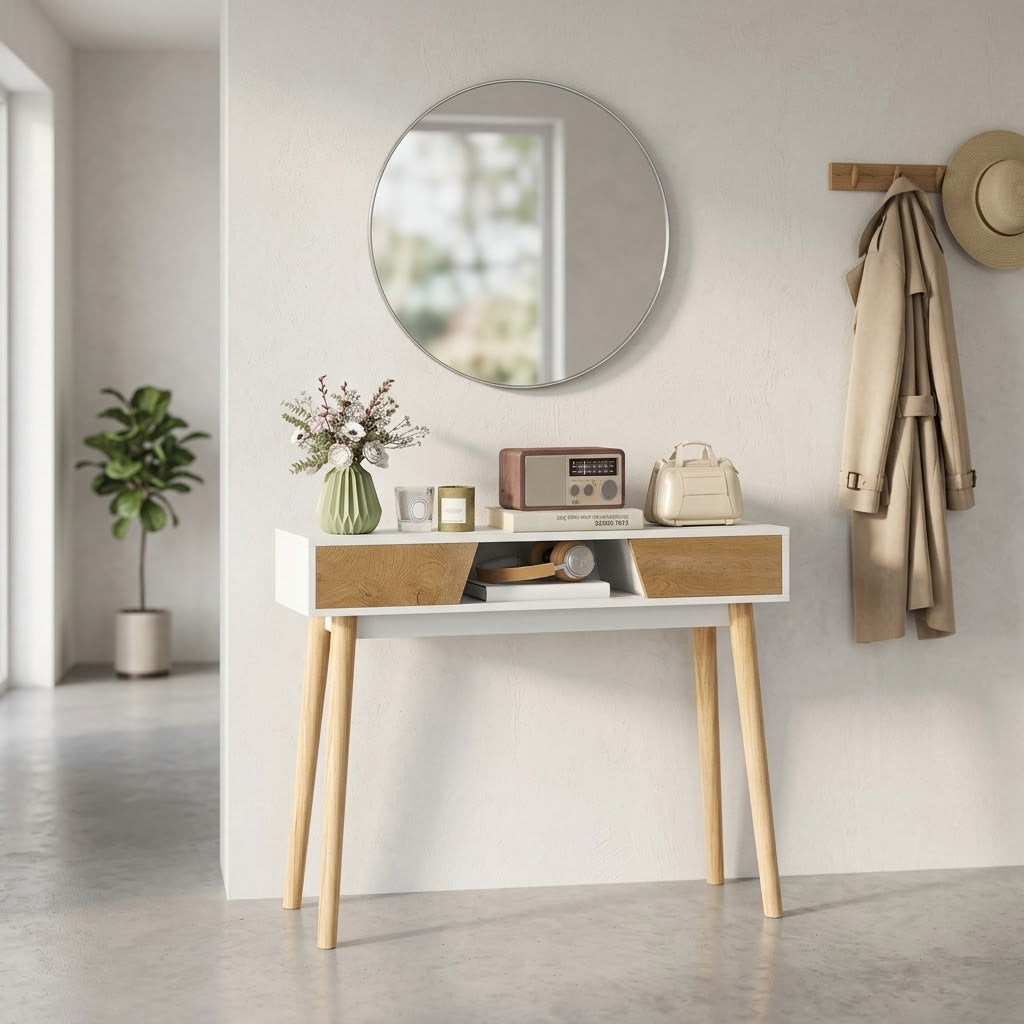 Console 2 Tiroirs et Niche