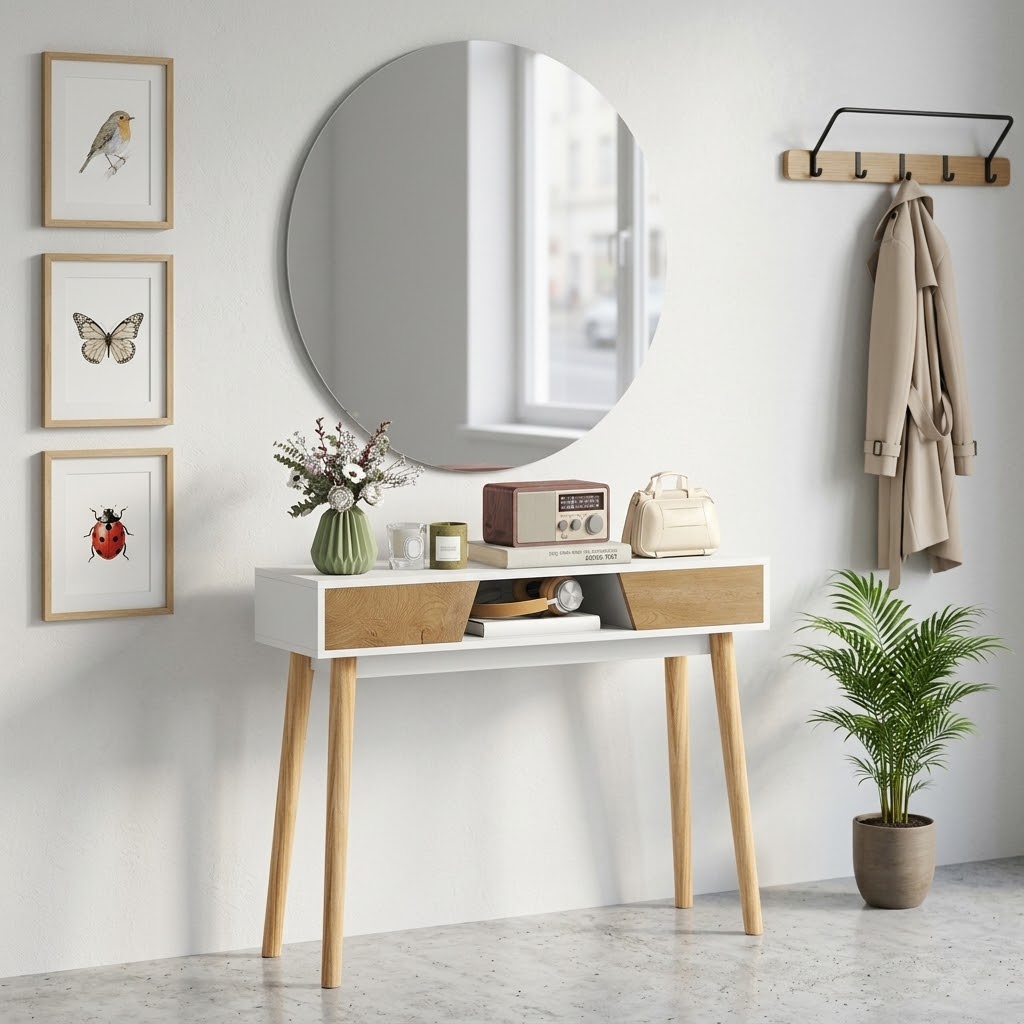 Console 2 Tiroirs et Niche