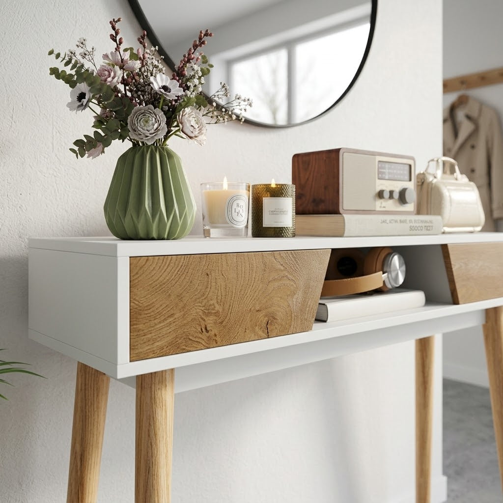 Console 2 Tiroirs et Niche