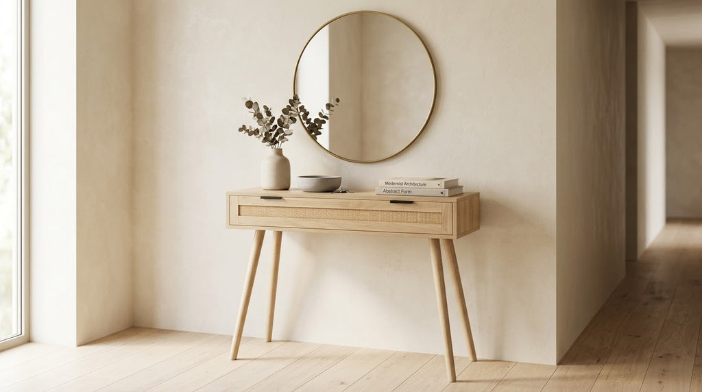 Console Style Rotin Bohème
