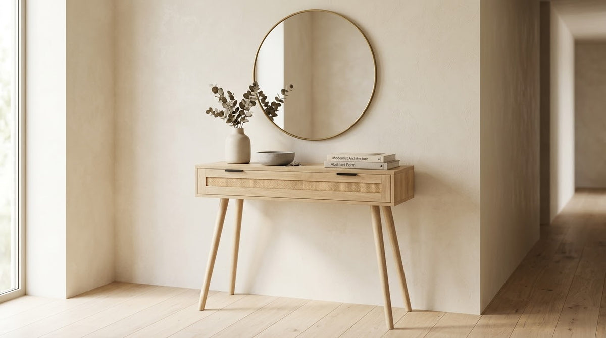 Console Style Rotin Bohème