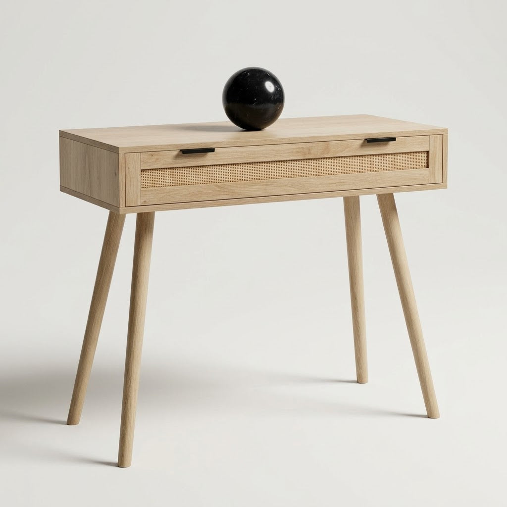 Console Style Rotin Bohème