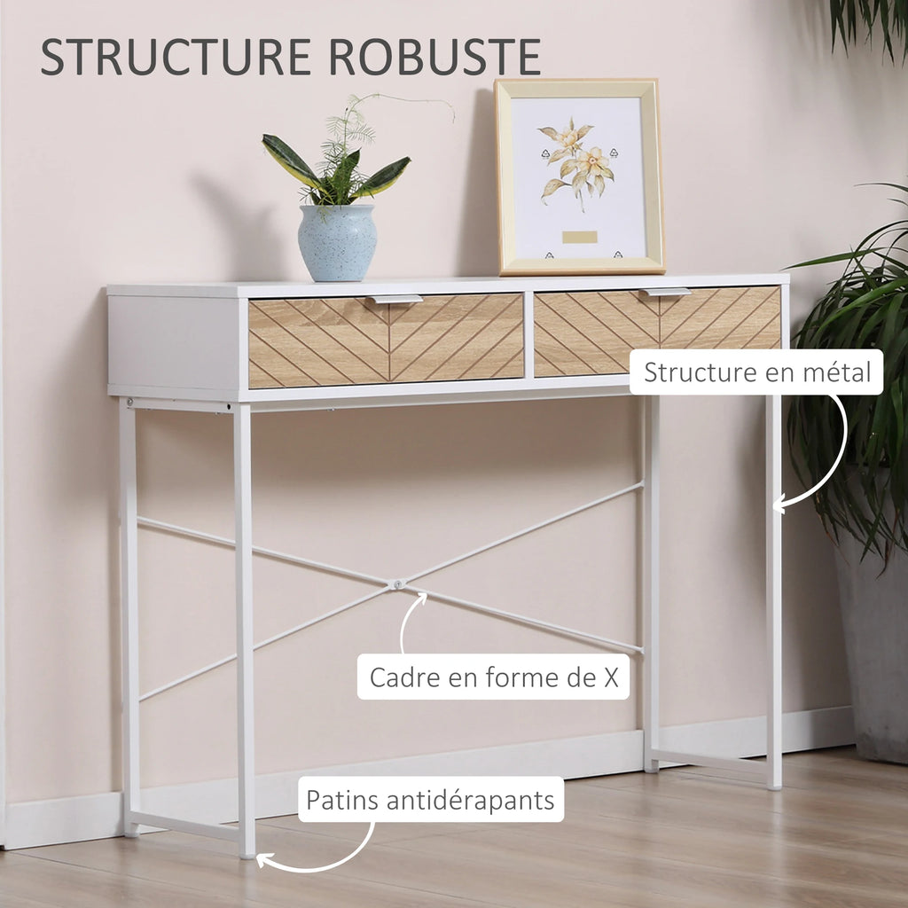 Console d'Entrée Motif Chevron