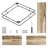 Étagère Murale 3 Niveaux Bois & Fil de Fer – Design Flottant