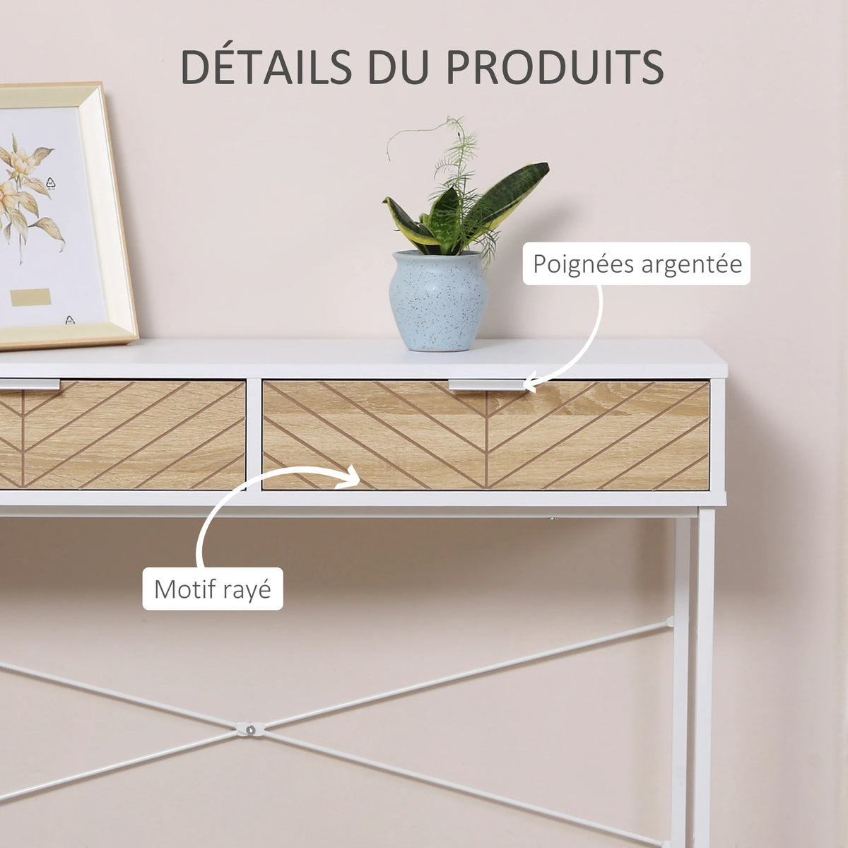 Console d'Entrée Motif Chevron
