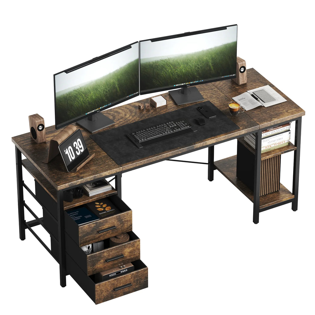 Bureau Gamer 120x60cm - 3 Tiroirs