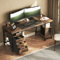 Bureau Gamer 120x60cm - 3 Tiroirs