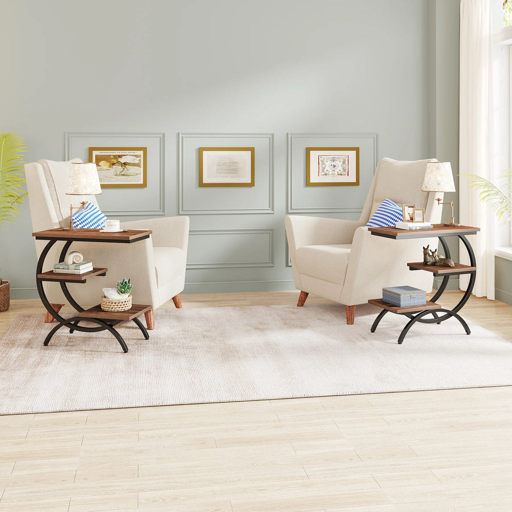 Table d'Appoint en C Style Industriel