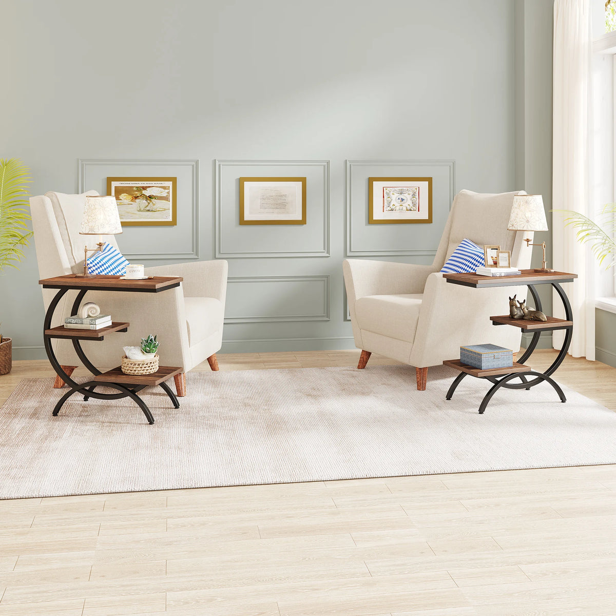 Table d'Appoint en C Style Industriel