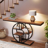 Console d'Entrée 5 Niveaux en Bois – Meuble Fin