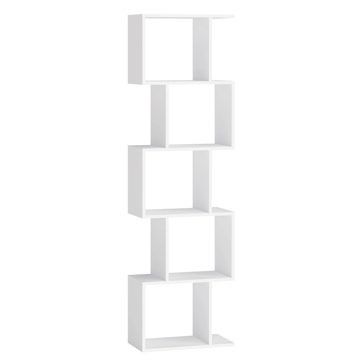 Bibliothèque Design en S 6 Niveaux – Style Moderne