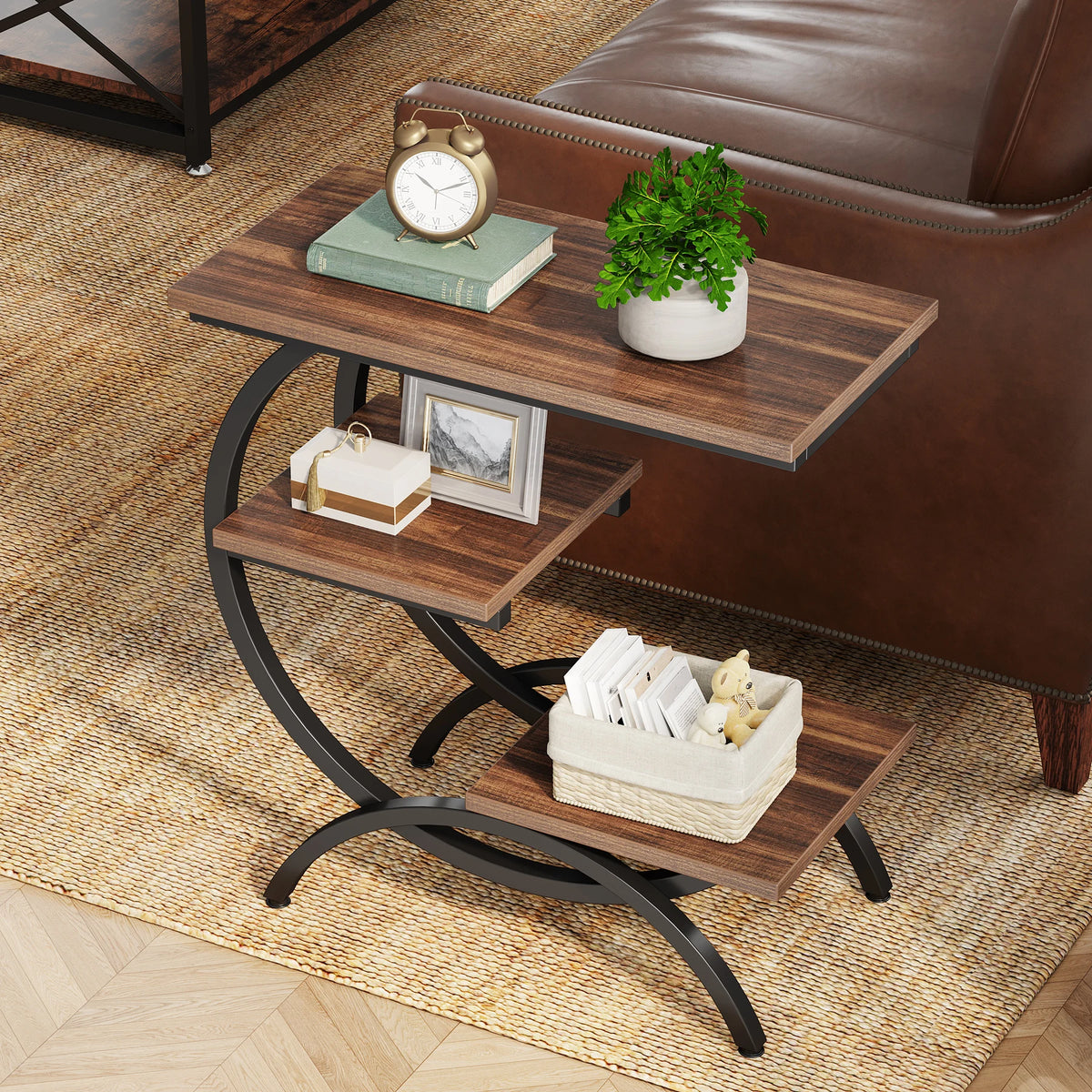 Table d'Appoint en C Style Industriel