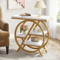Table d'Appoint Industrielle 3 Niveaux