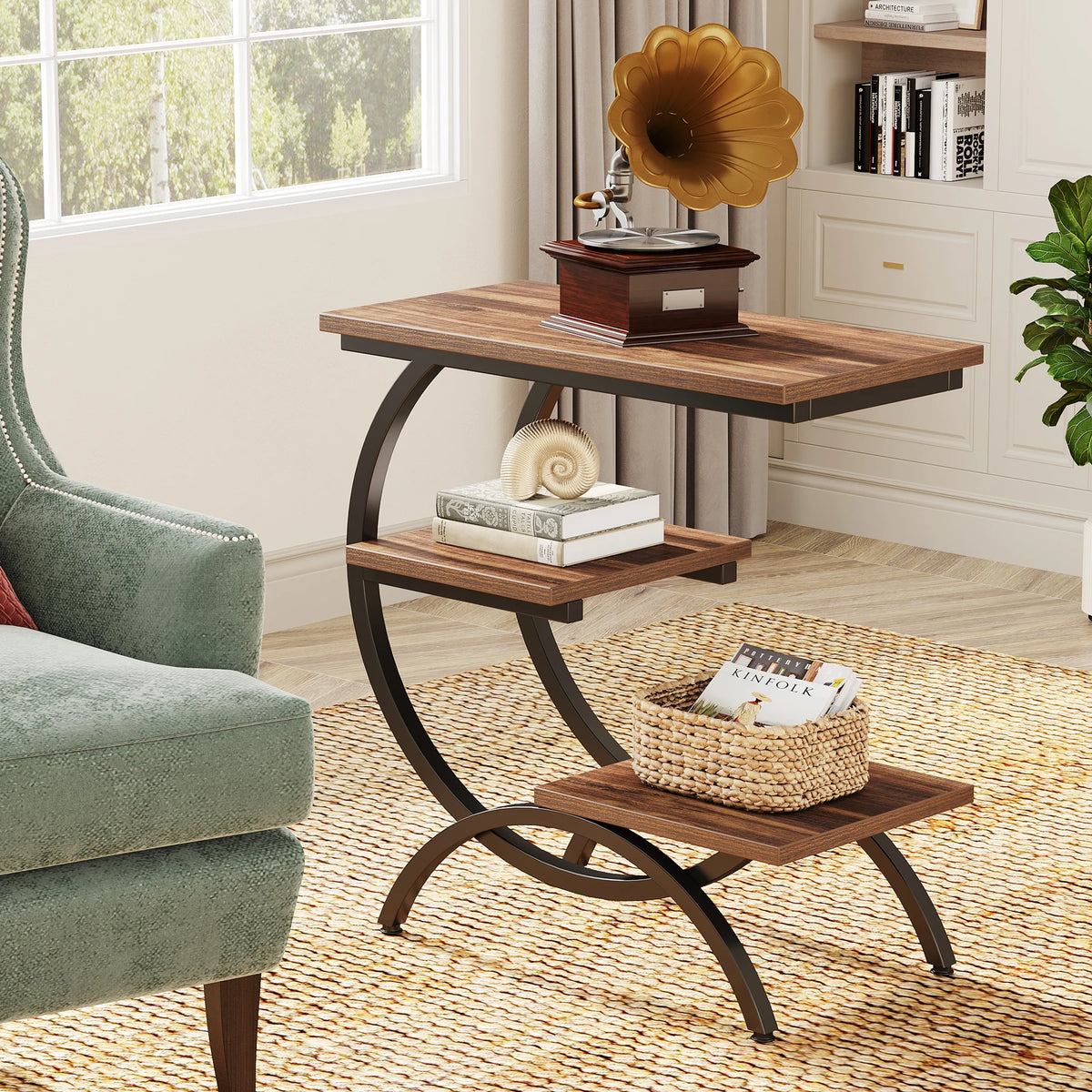 Table d'Appoint en C Style Industriel