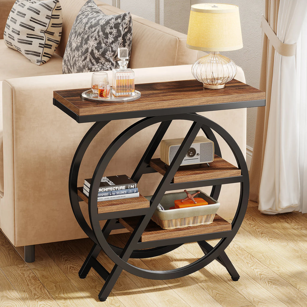 Table d'Appoint Industrielle 3 Niveaux