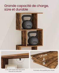 Bibliothèque Design en S 6 Niveaux – Style Moderne
